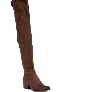 Kenneth Cole brown suede over the knee boots